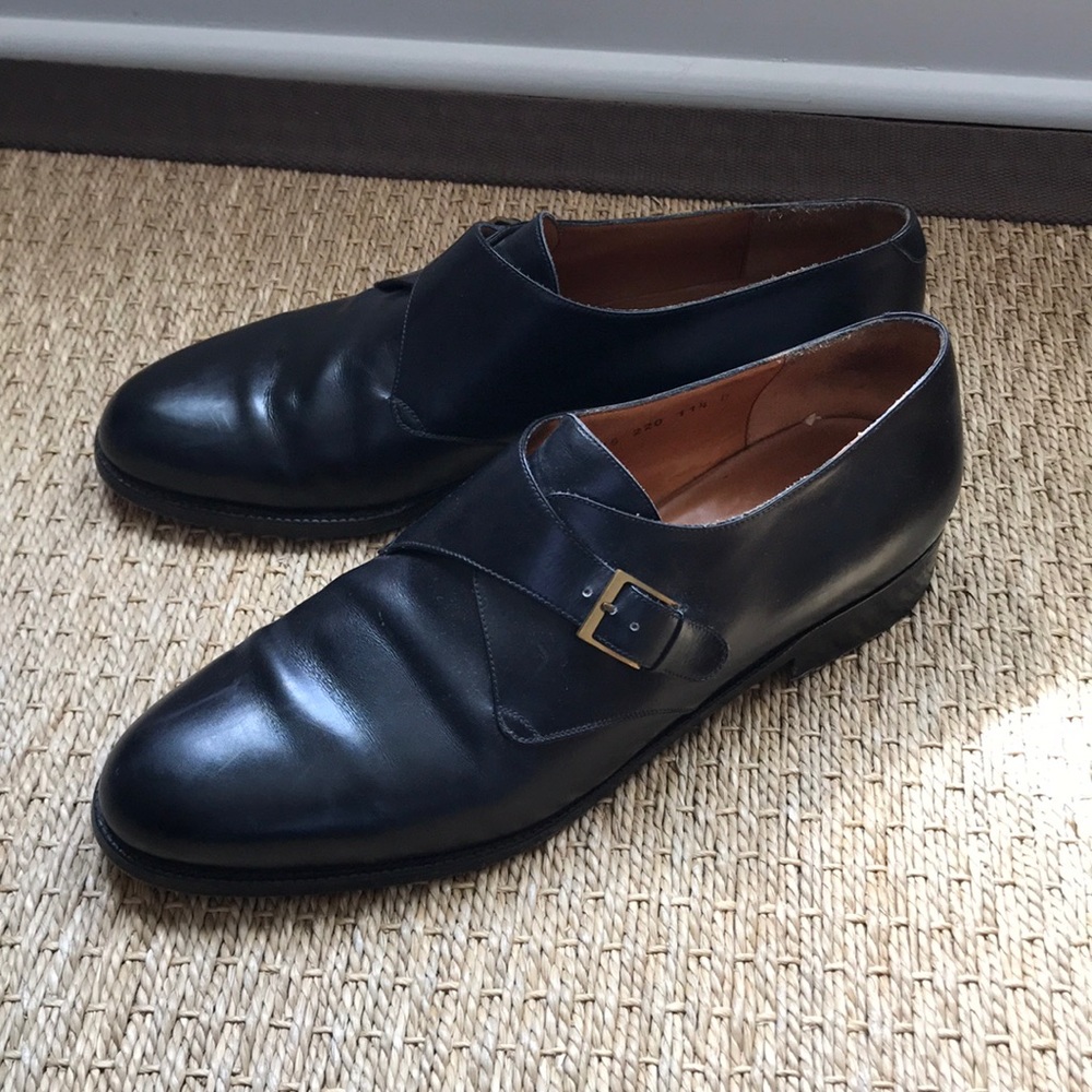 Men’s Ferragamo monk strap shoes